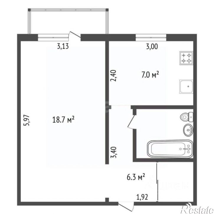 1-комн квартира улица Мухина, 89,  д. 89