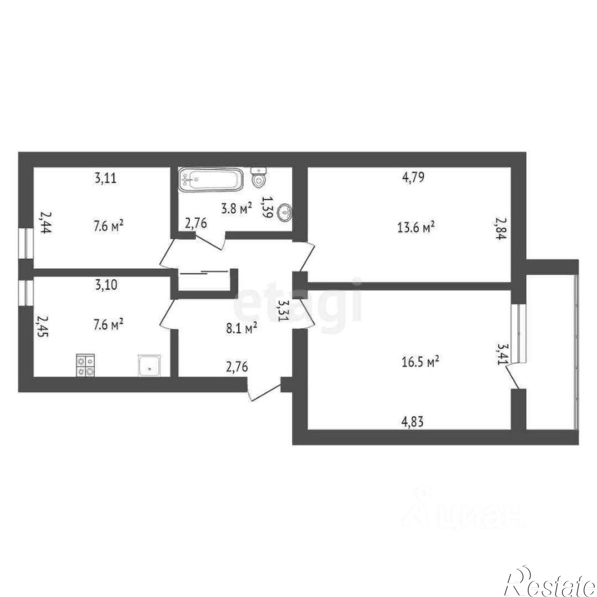 Купить квартиру за 12 000 000 рублей на Политехническая улица, 53