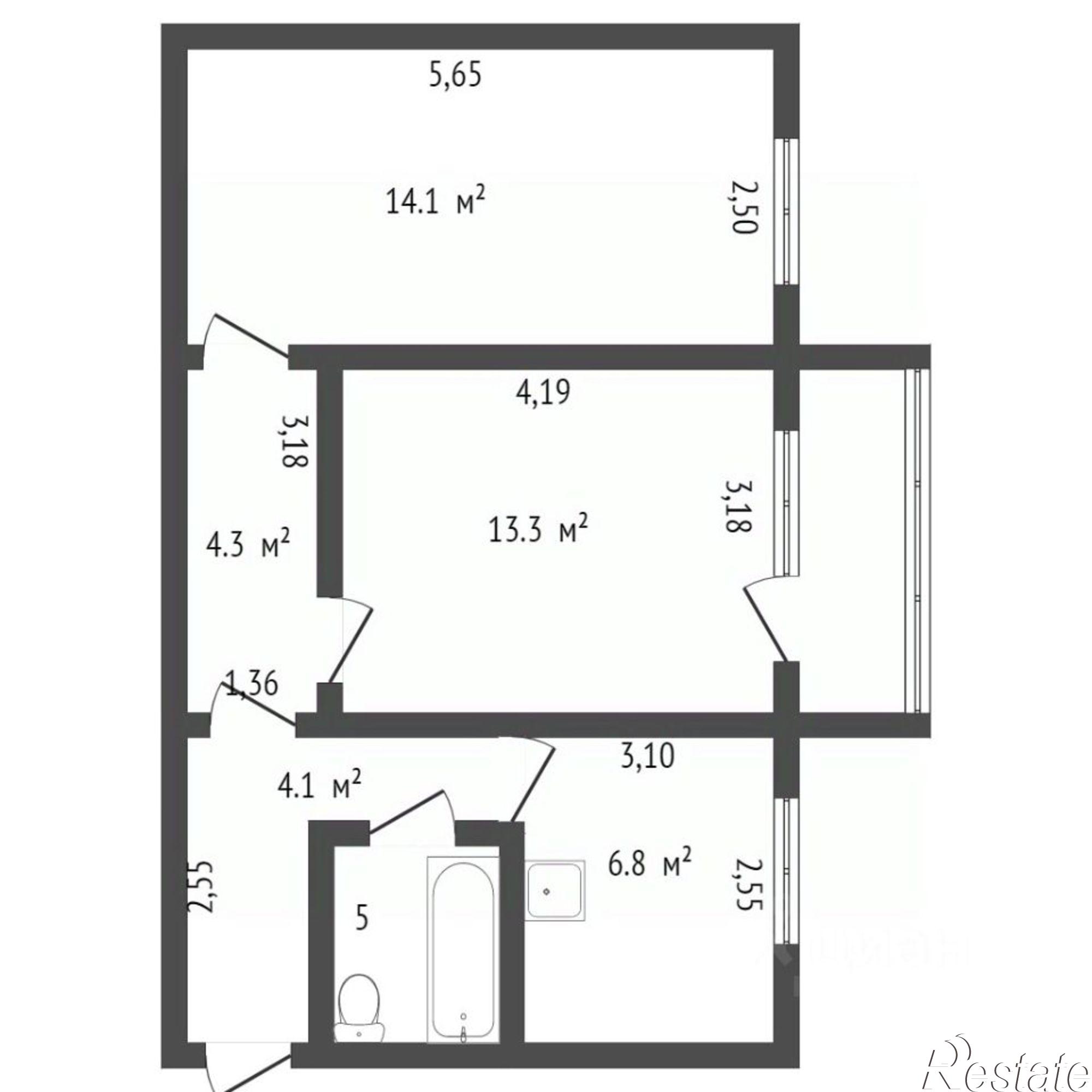 Купить квартиру за 6 500 000 рублей на Институтская улица, 2