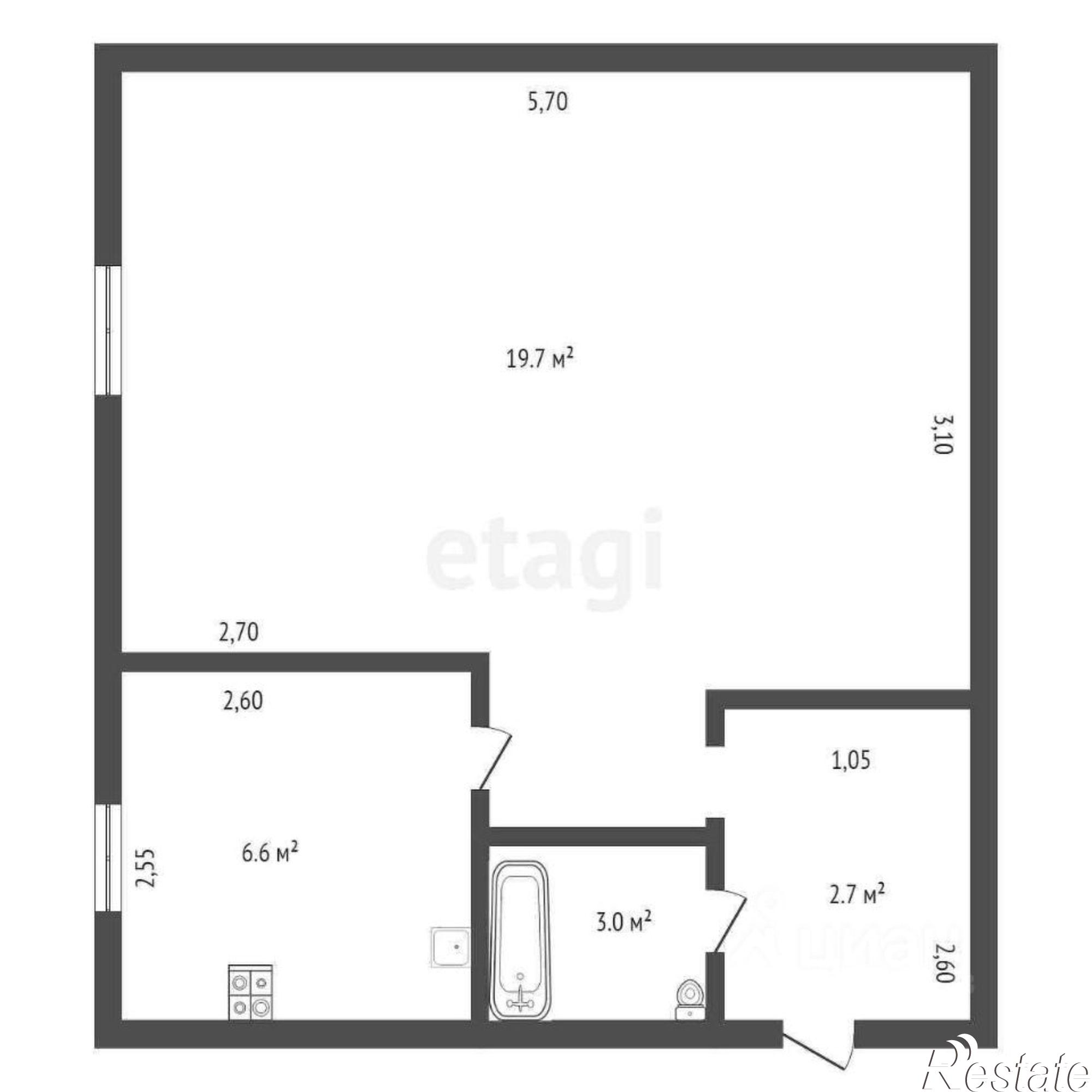 Купить квартиру за 5 500 000 рублей на улица Горького, 97/1
