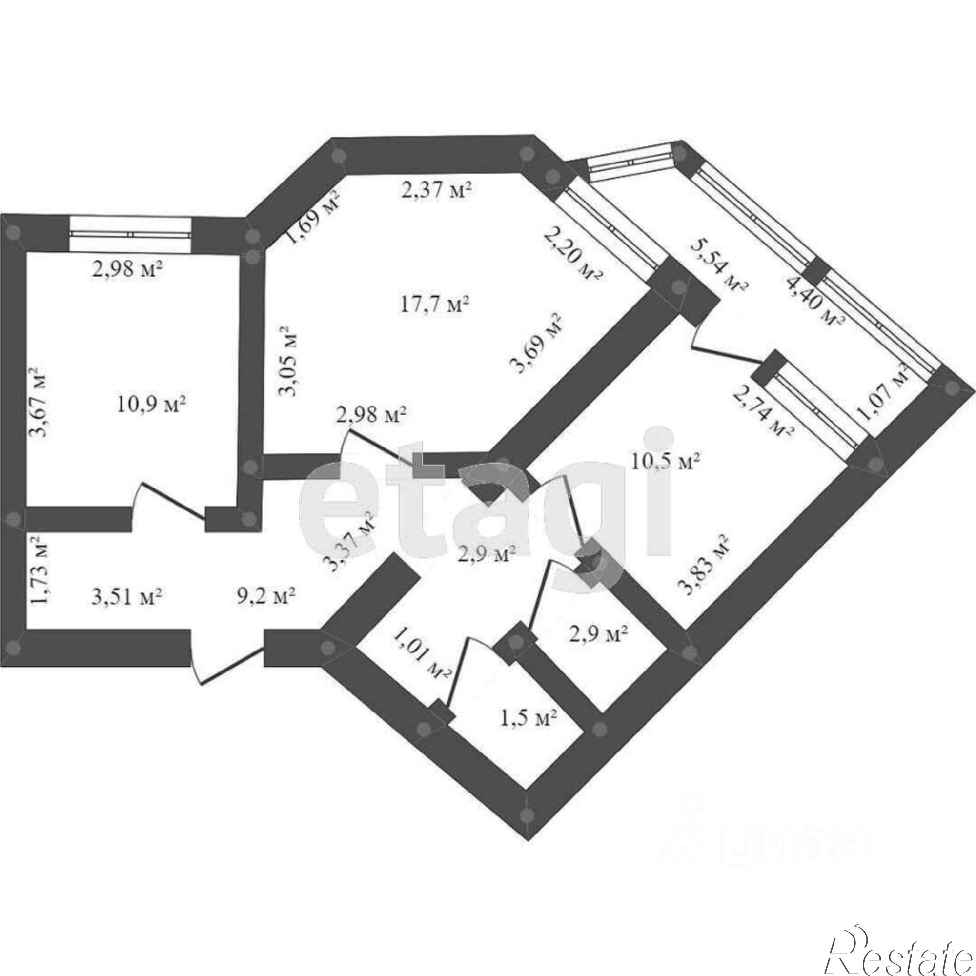 Купить квартиру за 8 300 000 рублей на Игнатьевское шоссе, 12/3