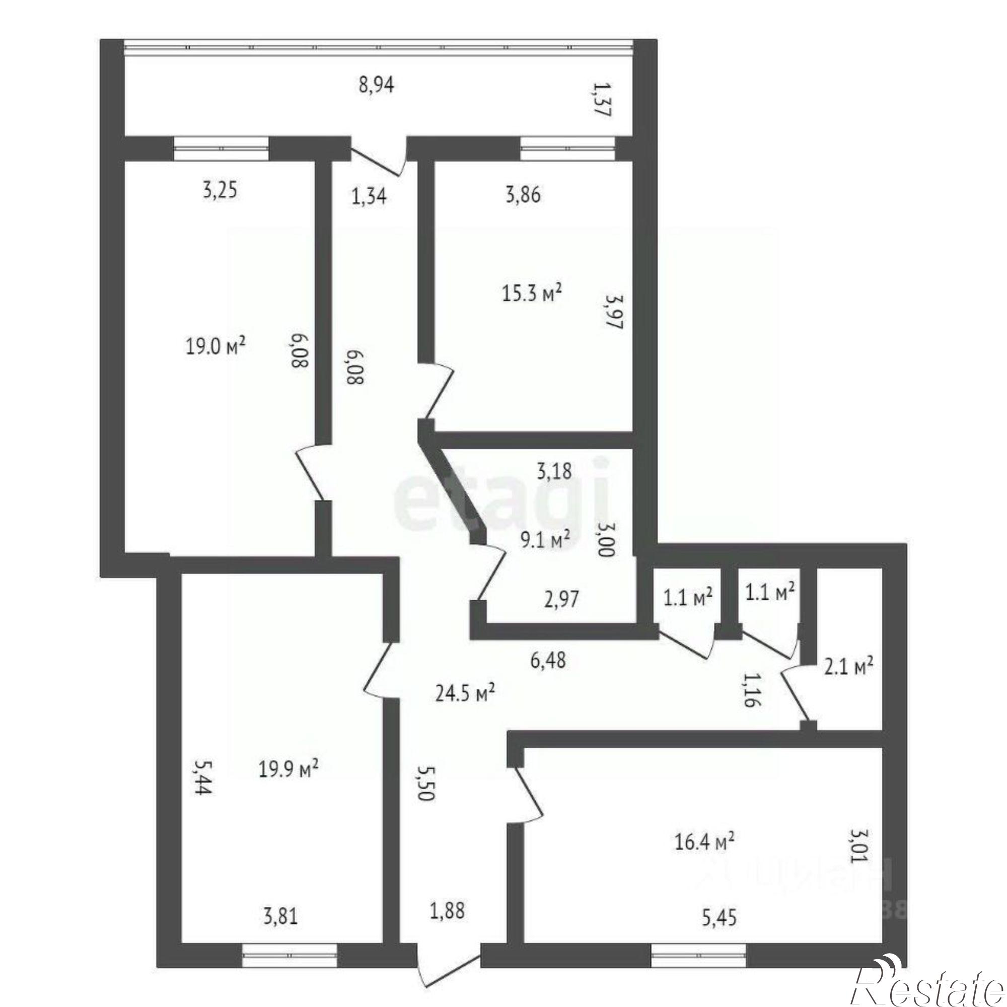 Купить квартиру за 8 699 000 рублей на Южный переулок, 1/5