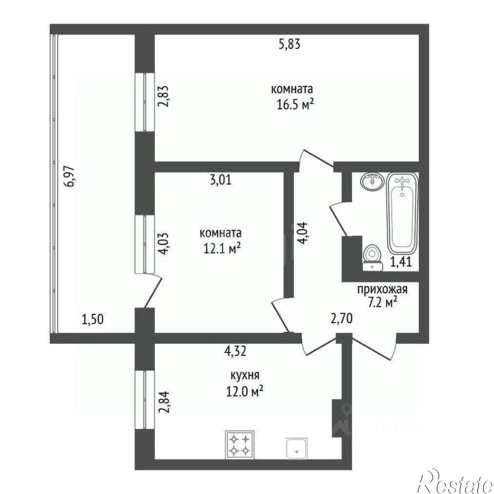 Купить квартиру за 7 900 000 рублей на улица Шевченко, 100