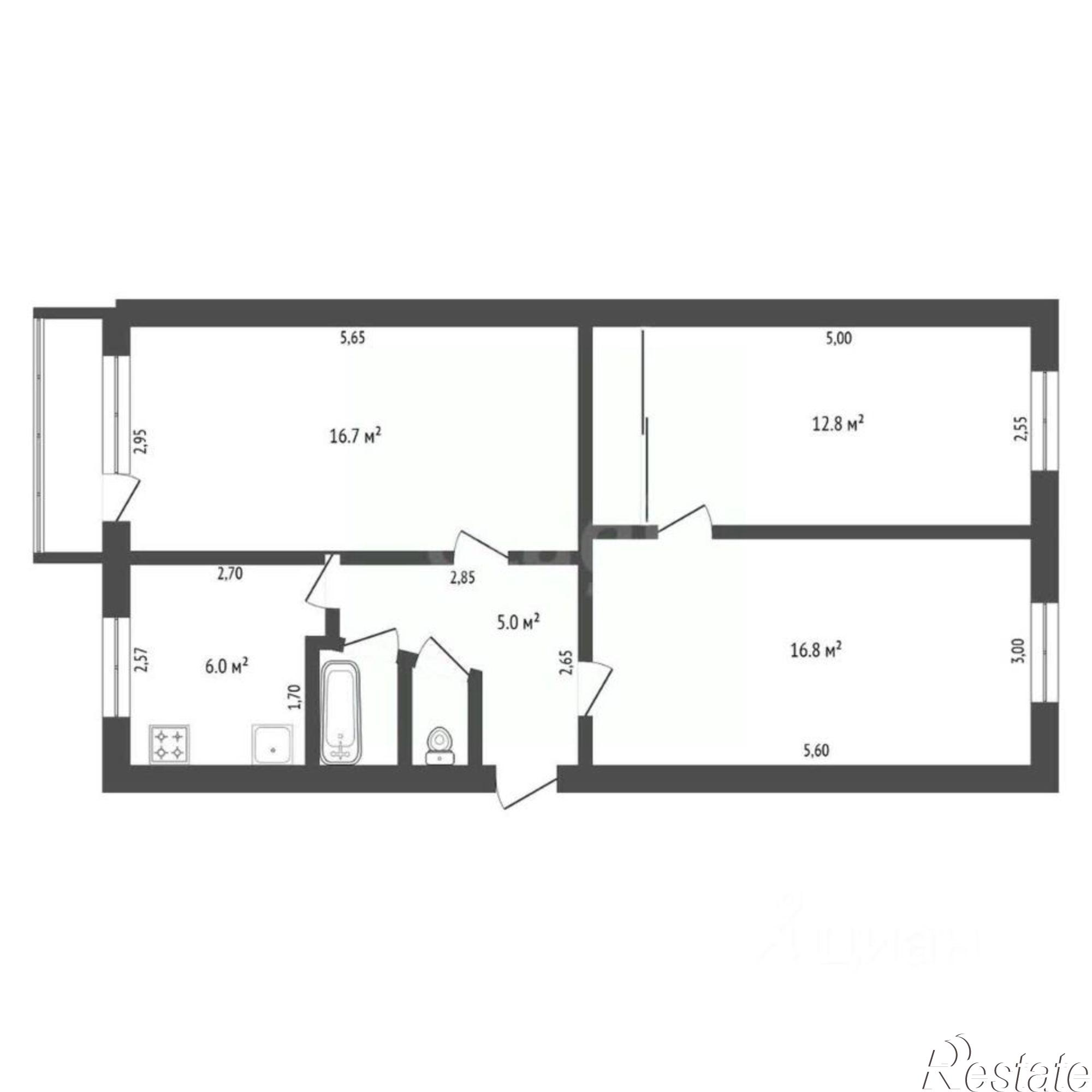 Купить квартиру за 6 200 000 рублей на улица Пушкина, 183/5