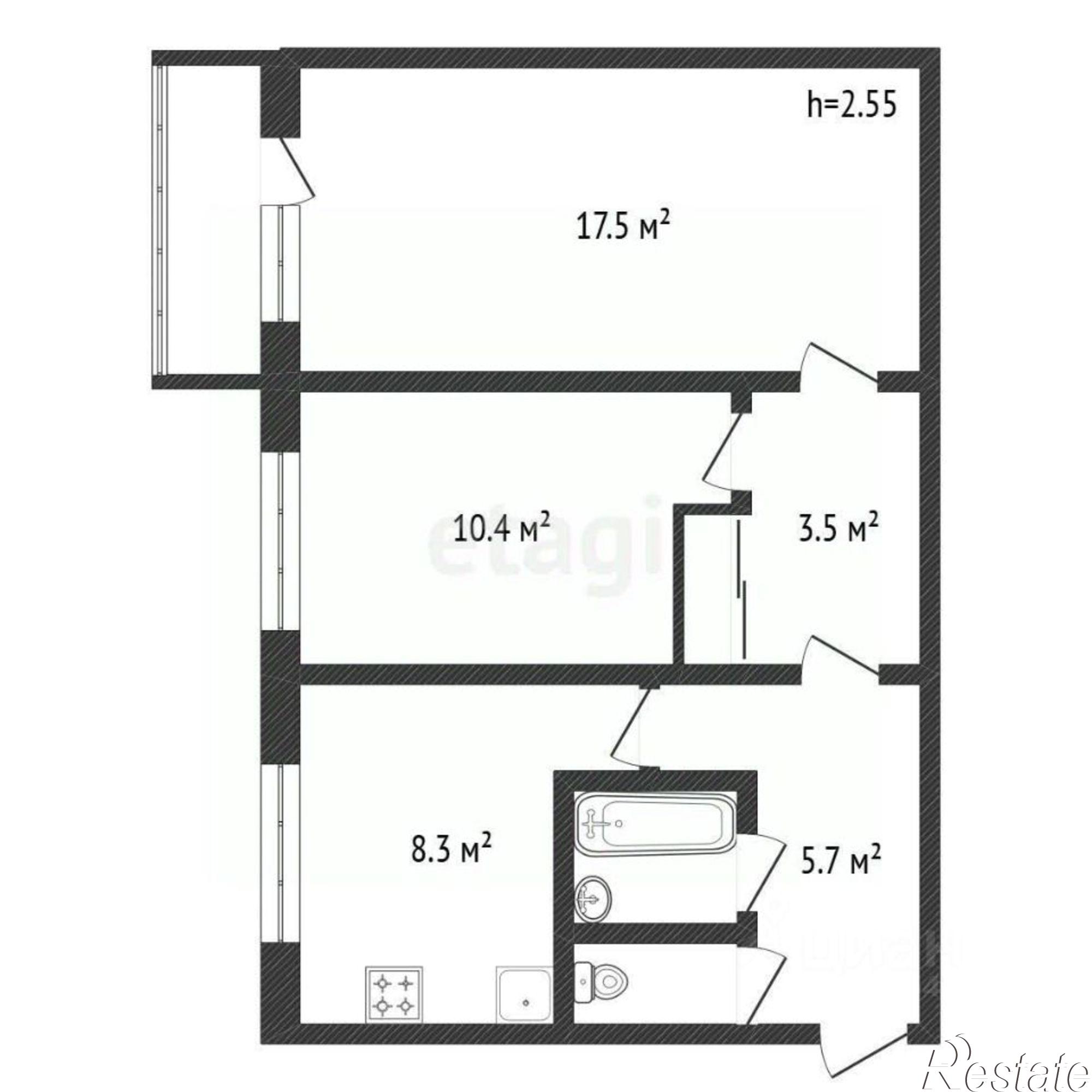 Купить квартиру за 7 200 000 рублей на Политехническая улица, 38/44