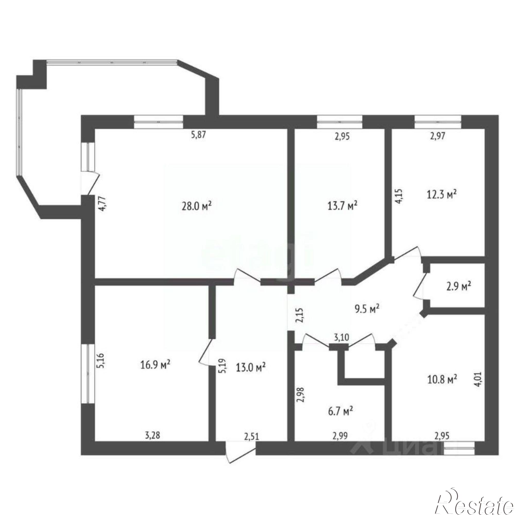 Купить квартиру за 15 000 000 рублей на улица Калинина, 108