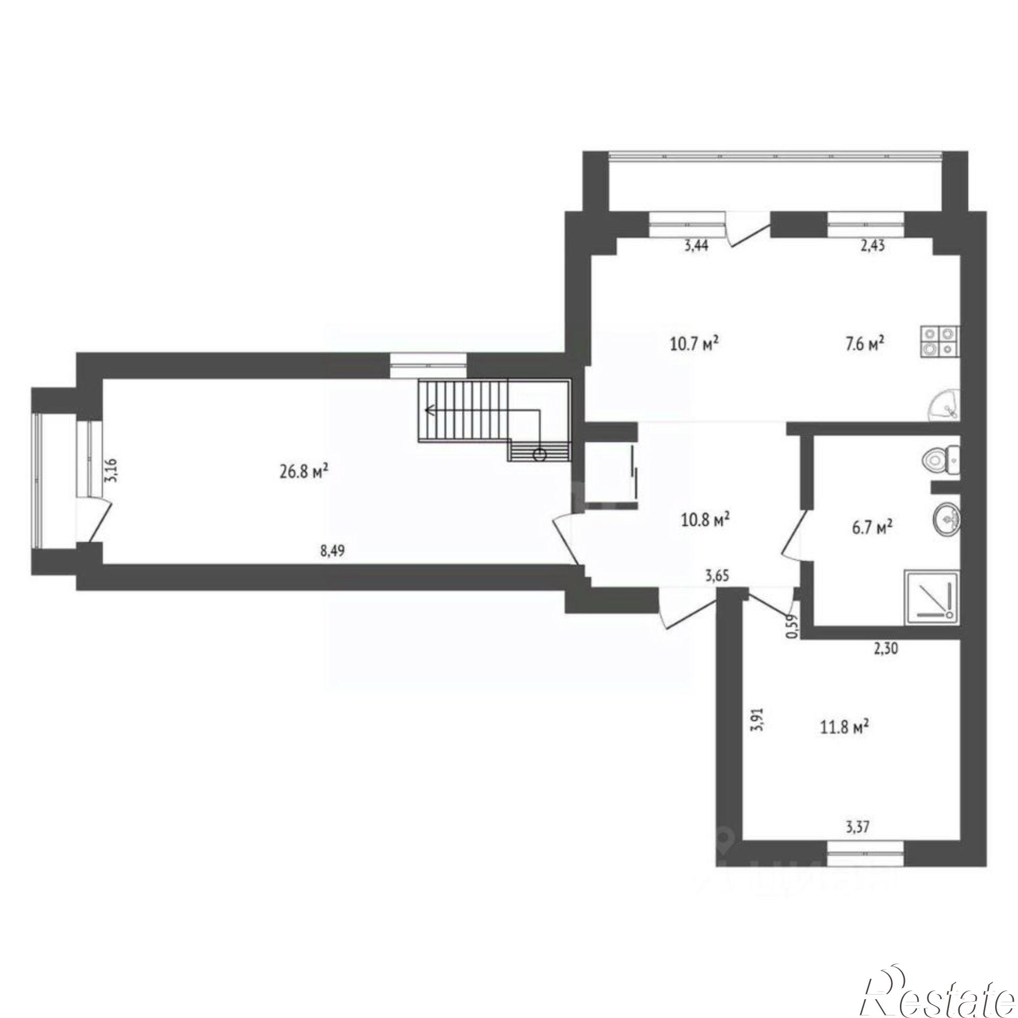 Купить квартиру за 17 850 000 рублей на Партизанская улица, 19/1