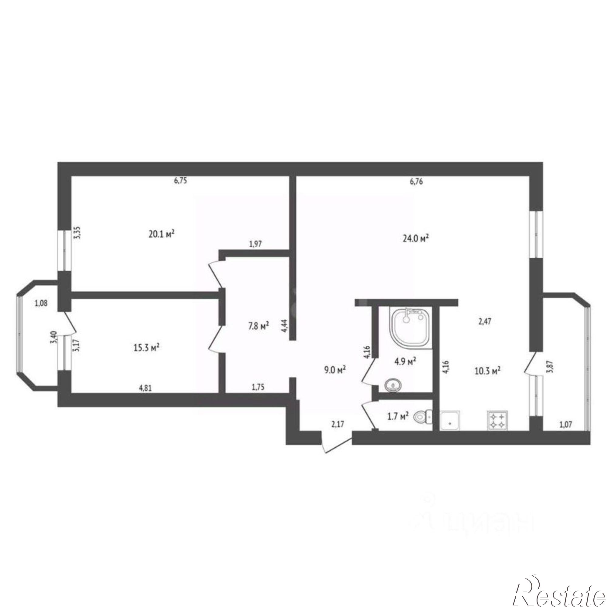 Купить квартиру за 18 900 000 рублей на Пионерская улица, 96