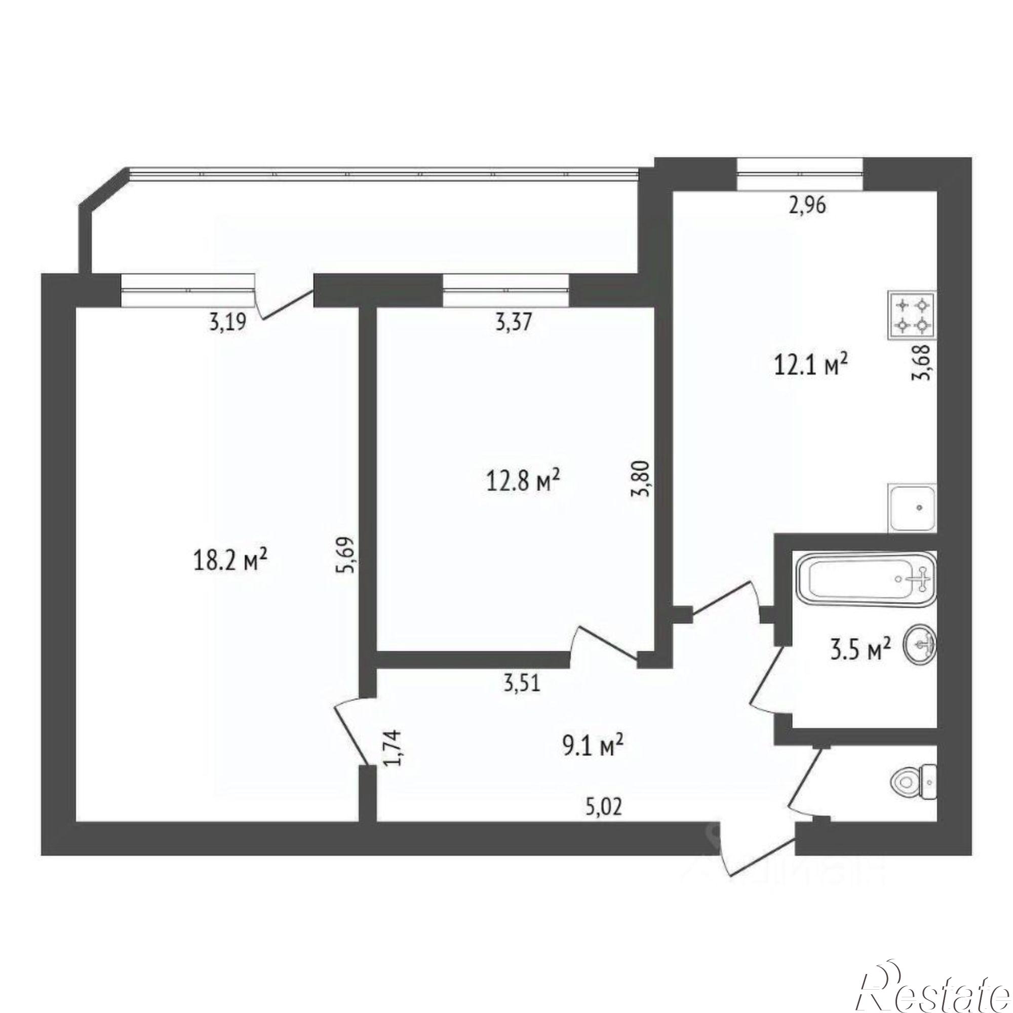 Купить квартиру за 8 600 000 рублей на улица Пушкина, 66