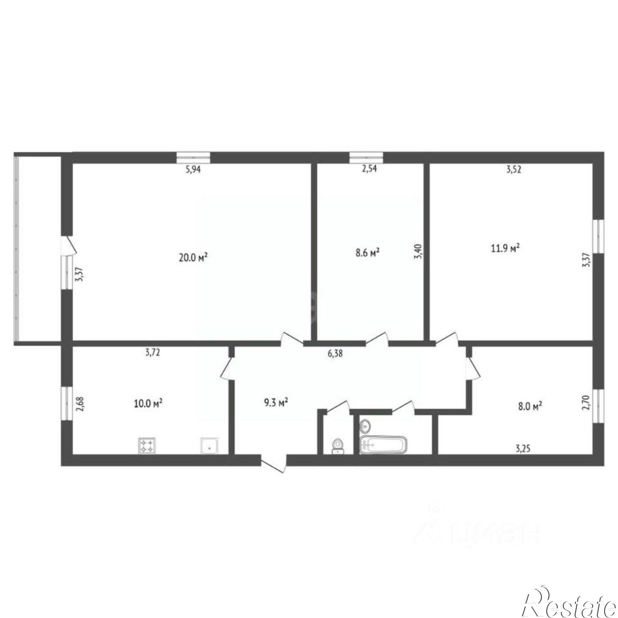 Купить квартиру за 8 000 000 рублей на Студенческая улица, 28