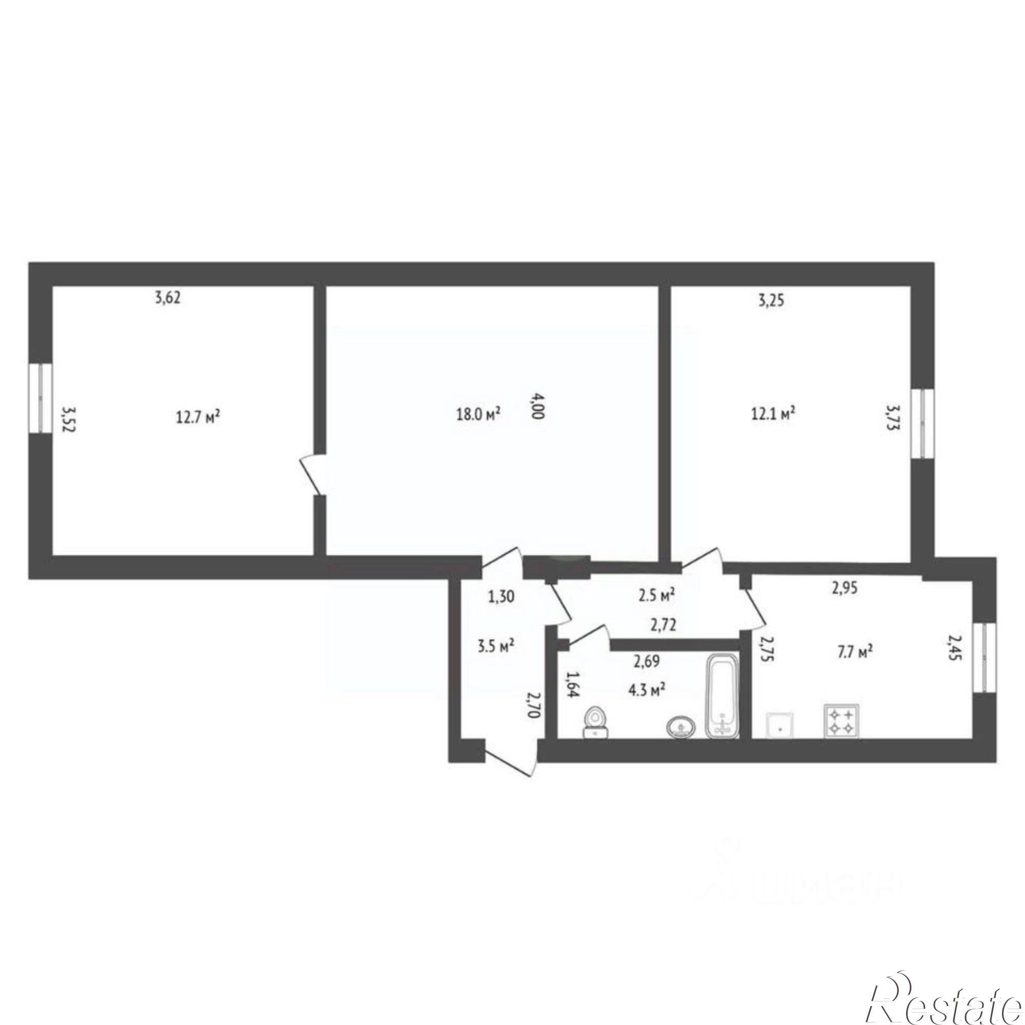 Купить квартиру за 11 200 000 рублей на улица Шевченко, 17