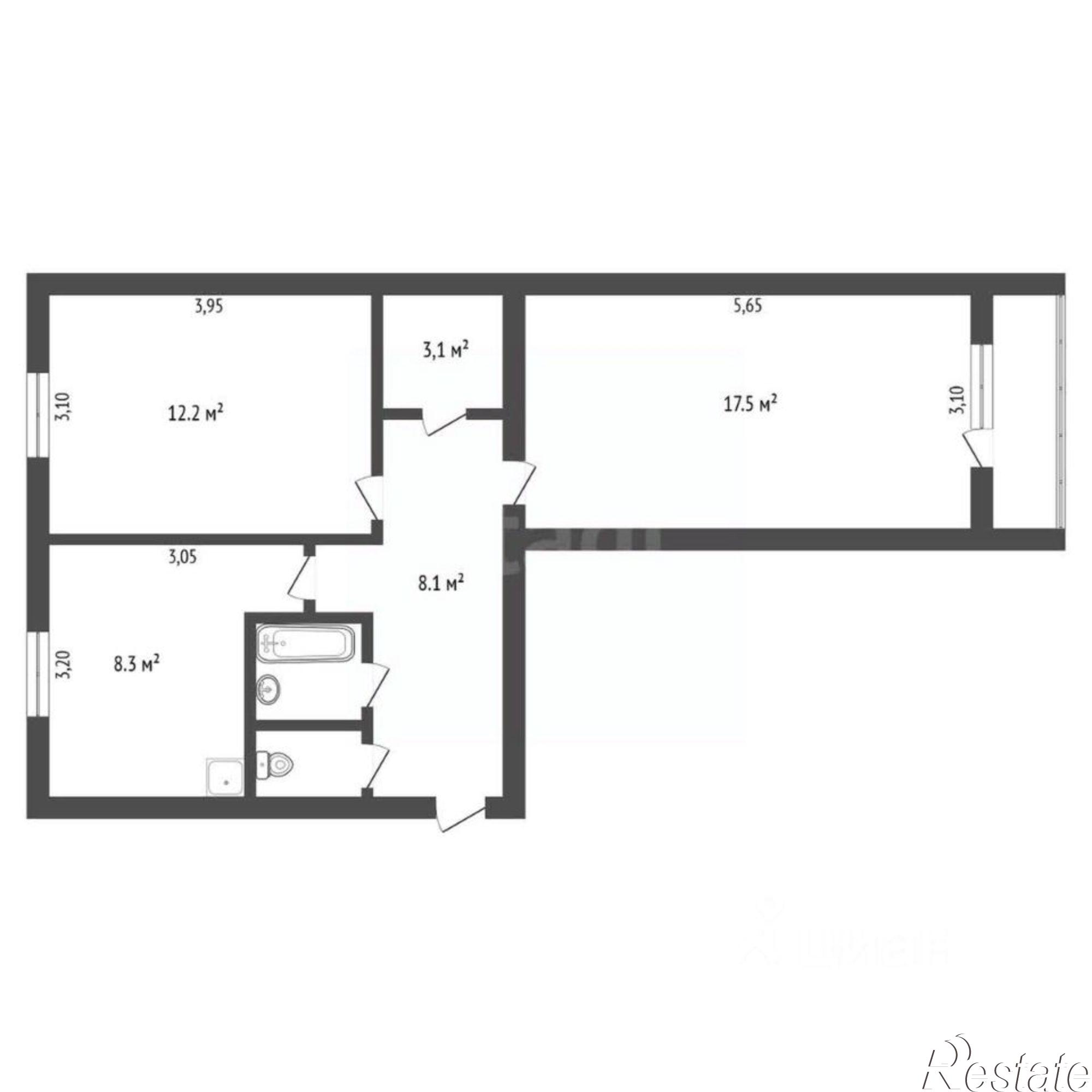 Купить квартиру за 6 300 000 рублей на Театральная улица, 35/1