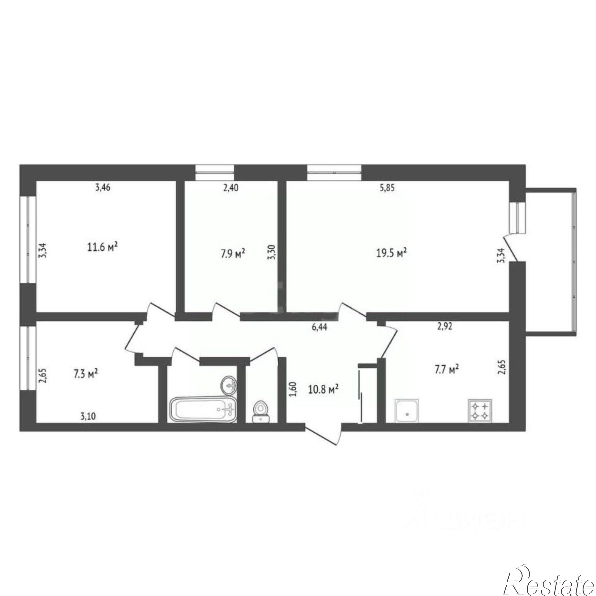 Купить квартиру за 6 800 000 рублей на улица Фрунзе, 40