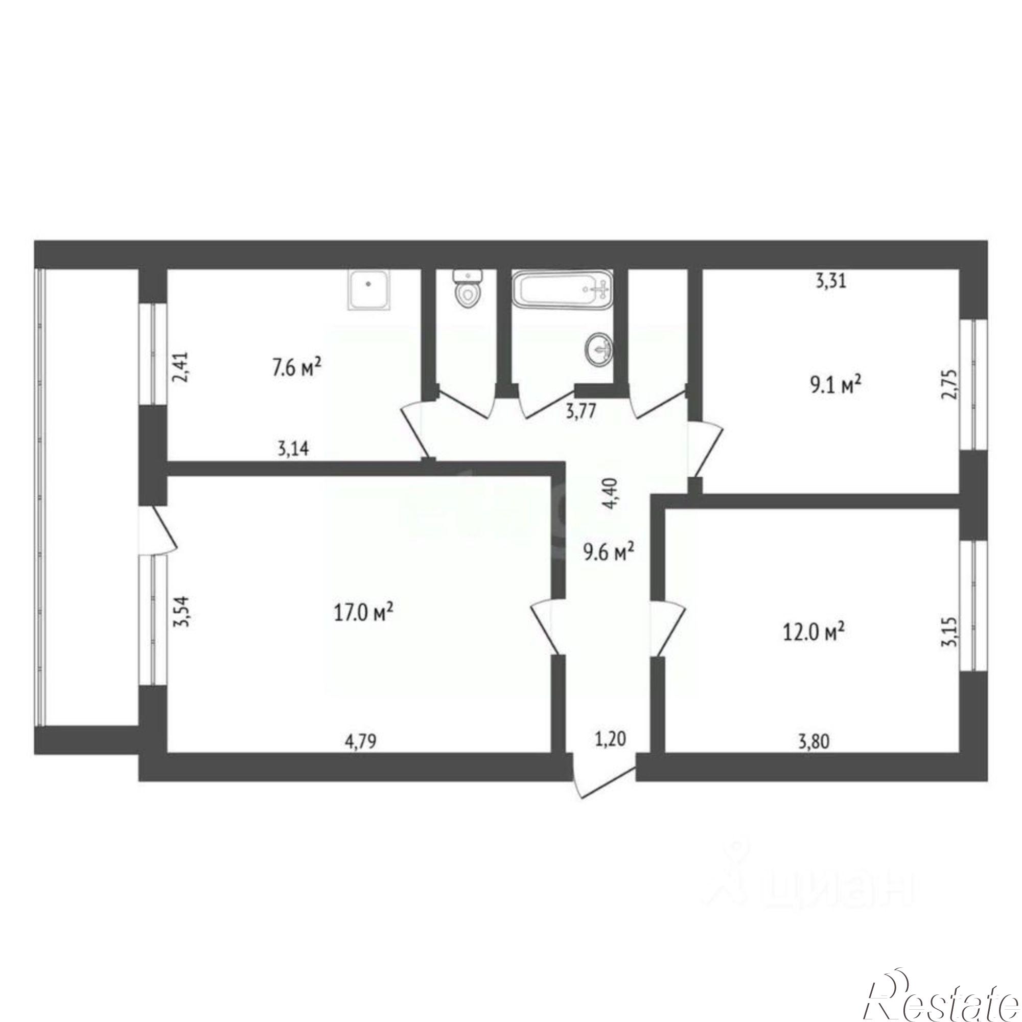 Купить квартиру за 8 300 000 рублей на улица Горького, 80