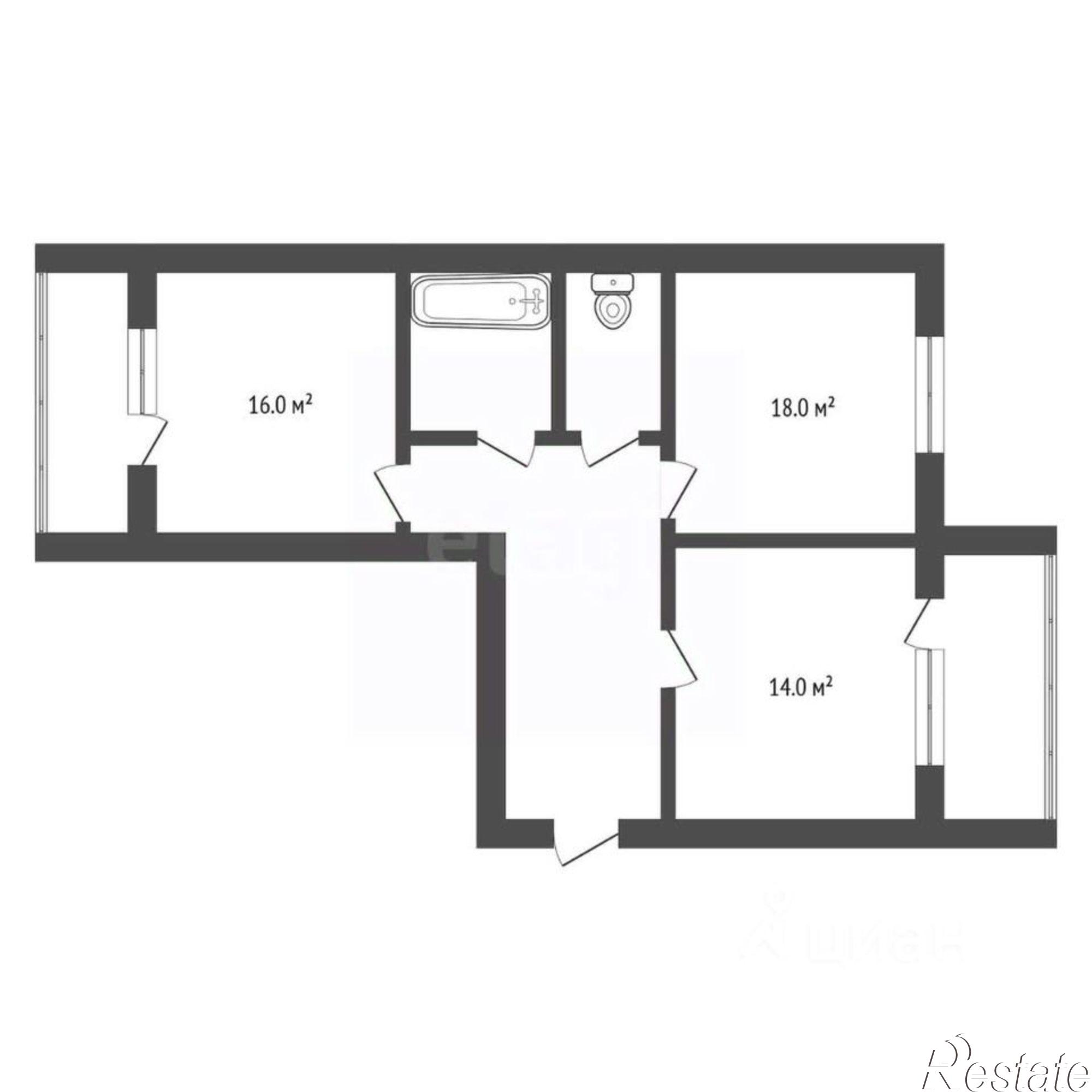Купить квартиру за 7 000 000 рублей на улица Строителей, 79/3