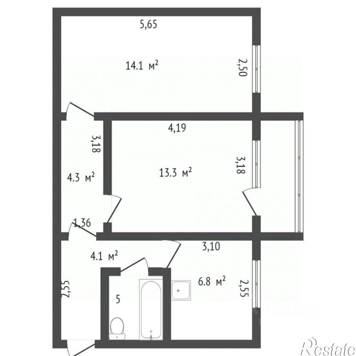 2-комн квартира Институтская улица, 2,  д. 2