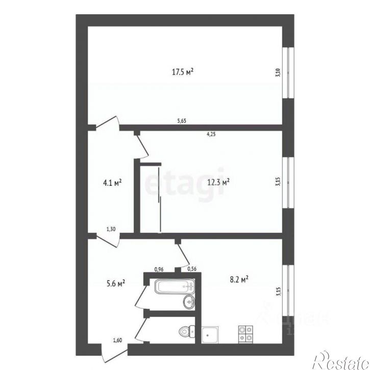 2-комн квартира улица Кантемирова, 1,  д. 1