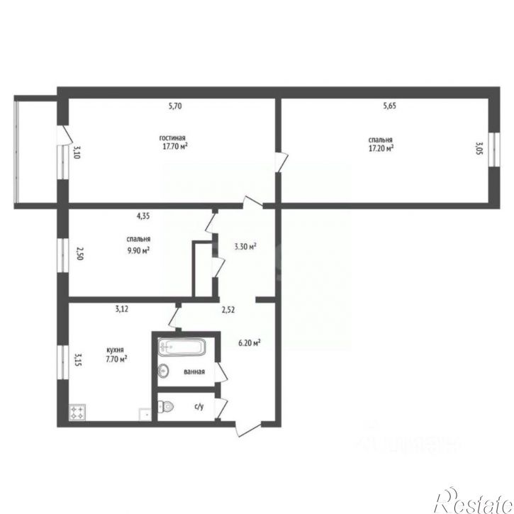 3-комн квартира Амурская улица, 114,  д. 114