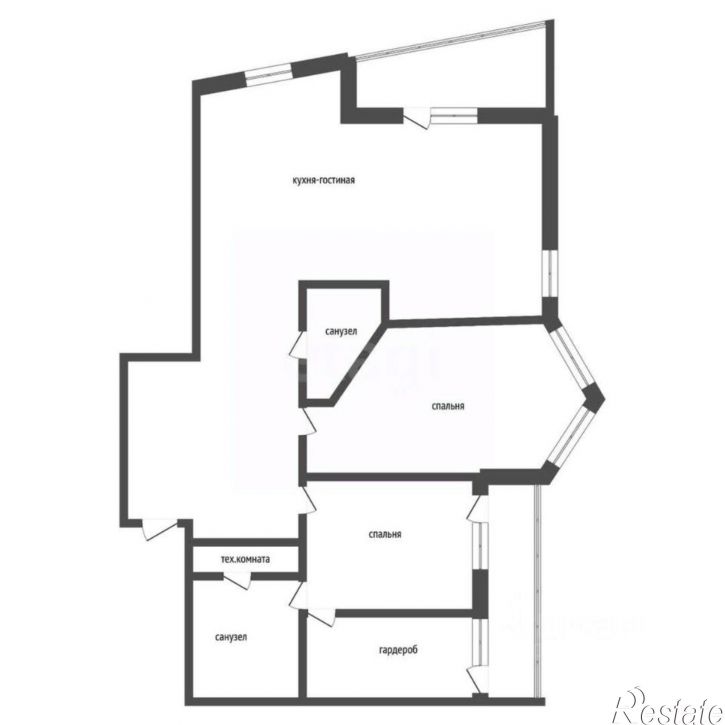 3-комн квартира улица Строителей, 68,  д. 68