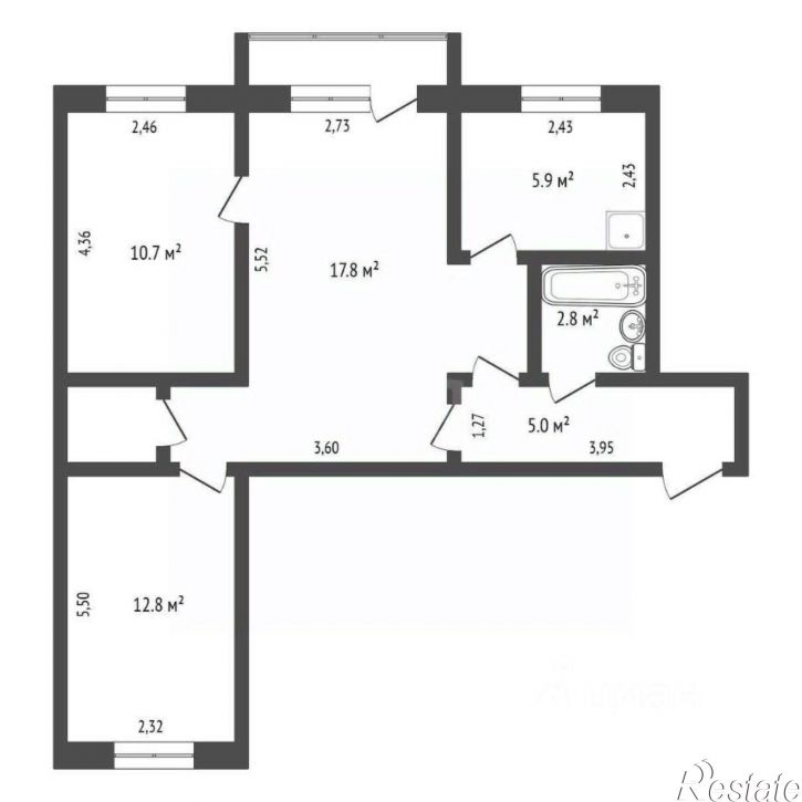 3-комн квартира Первомайская улица, 28,  д. 28