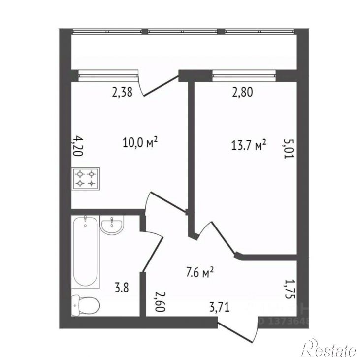 1-комн квартира улица Василенко, 3,  д. 3