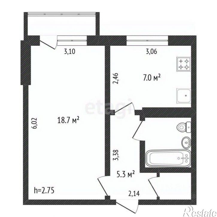 1-комн квартира Зейская улица, 45,  д. 45