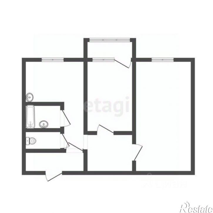 2-комн квартира улица Пушкина, 5/2,  д. 5/2