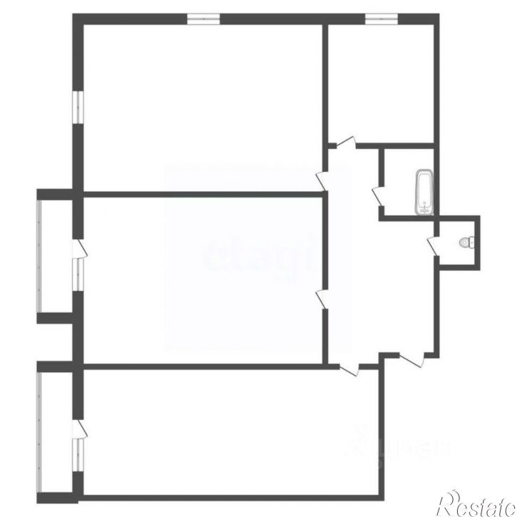 3-комн квартира Октябрьская улица, 54,  д. 54