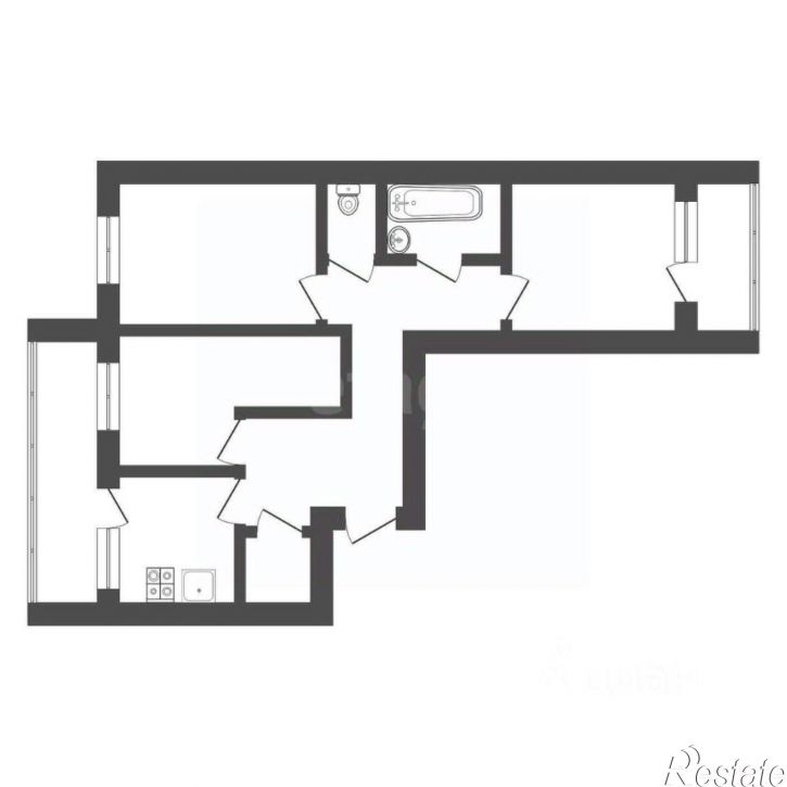 3-комн квартира улица Калинина, 41,  д. 41