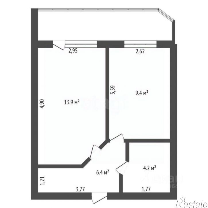 1-комн квартира улица Пушкина, 100,  д. 100