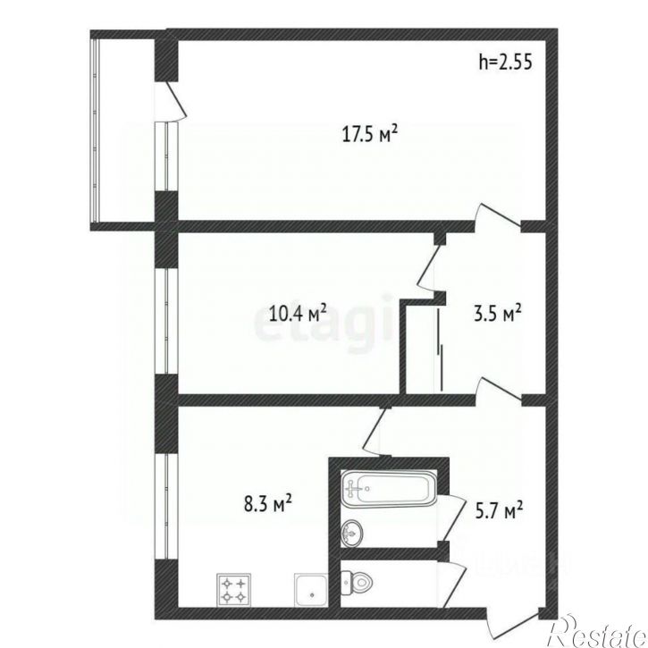 2-комн квартира Политехническая улица, 38/44,  д. 38/44