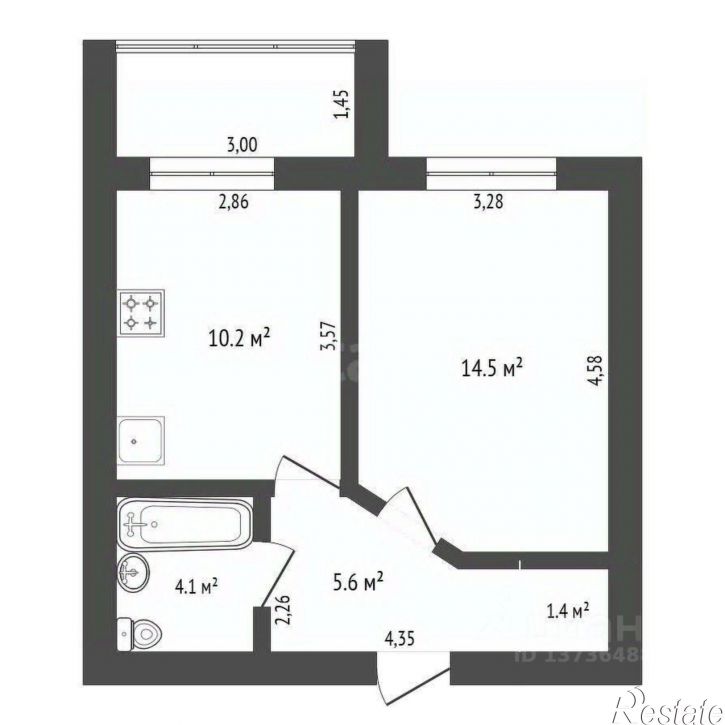 1-комн квартира улица Василенко, 3/6,  д. 3/6