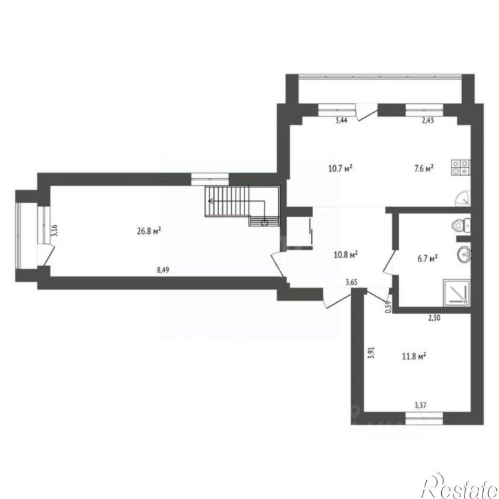 6-комн квартира Партизанская улица, 19/1,  д. 19/1