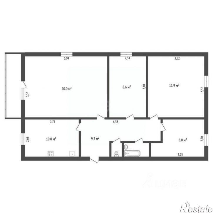 4-комн квартира Студенческая улица, 28,  д. 28