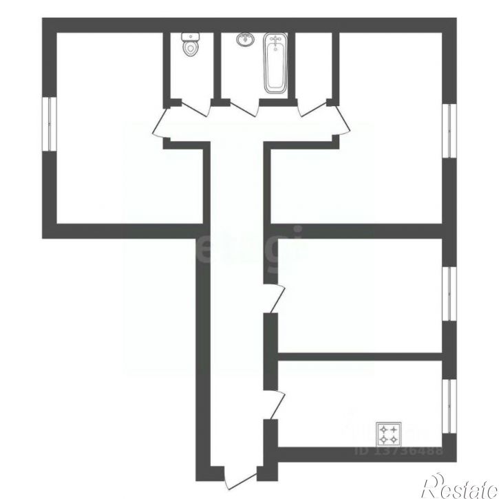 3-комн квартира Институтская улица, 9,  д. 9