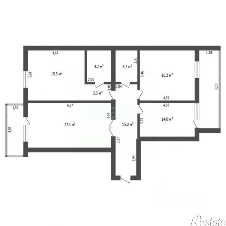 3-комн квартира Краснофлотская улица, 77,  д. 77