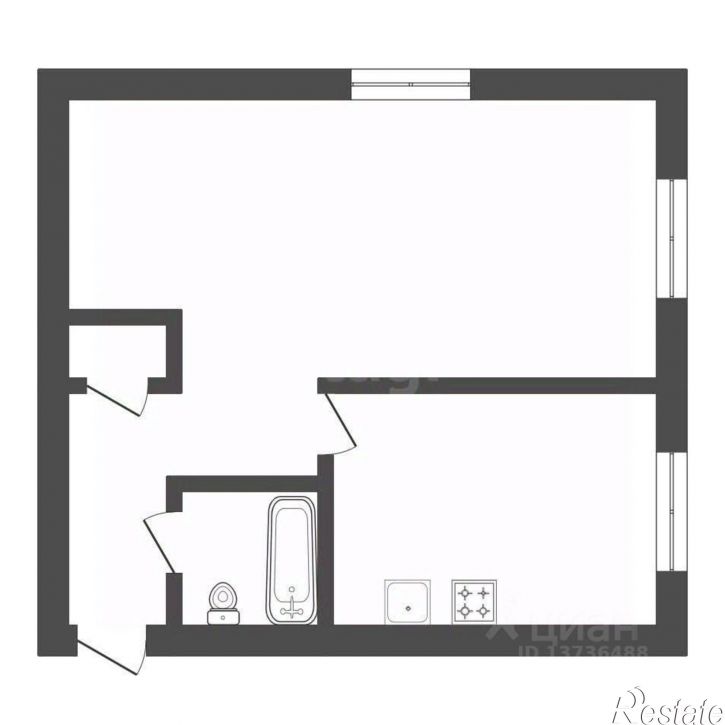 1-комн квартира улица Чайковского, 193,  д. 193