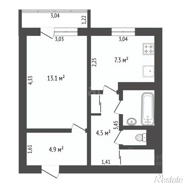 1-комн квартира Игнатьевское шоссе, 18,  д. 18