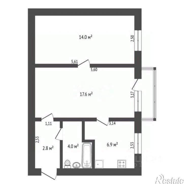 2-комн квартира улица Чайковского, 20,  д. 20