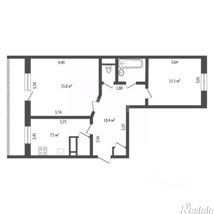 2-комн квартира улица Воронкова, 16,  д. 16