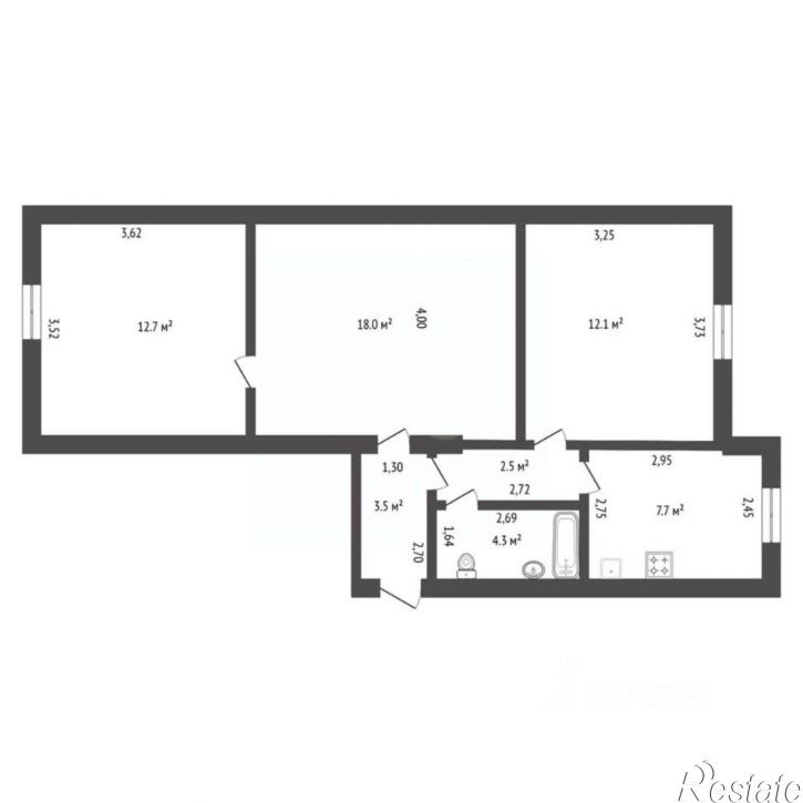 3-комн квартира улица Шевченко, 17,  д. 17