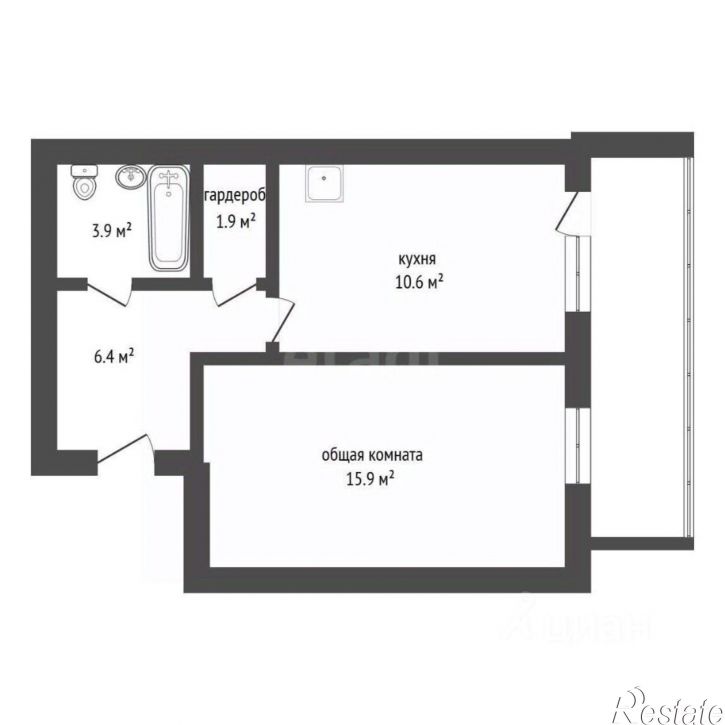 1-комн квартира улица Василенко, 14/2,  д. 14/2