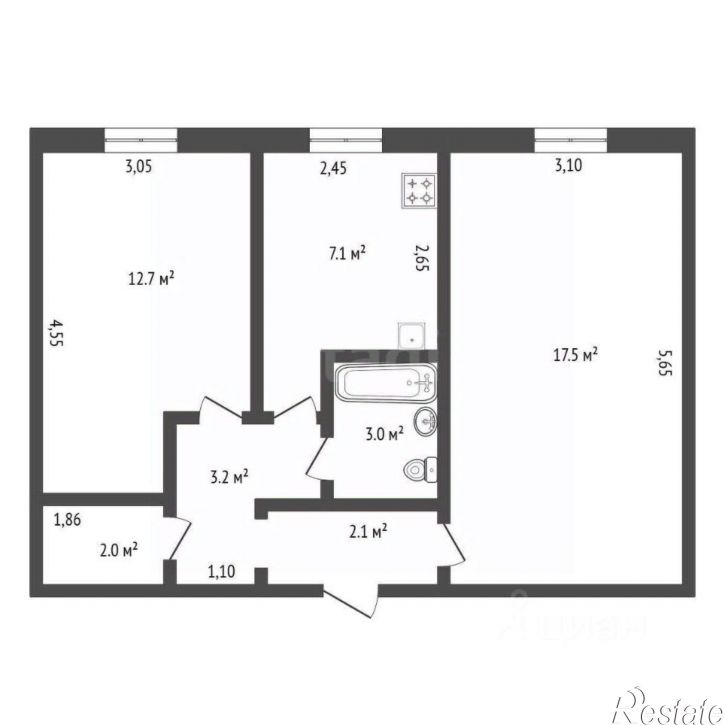 2-комн квартира улица Ленина, 87,  д. 87