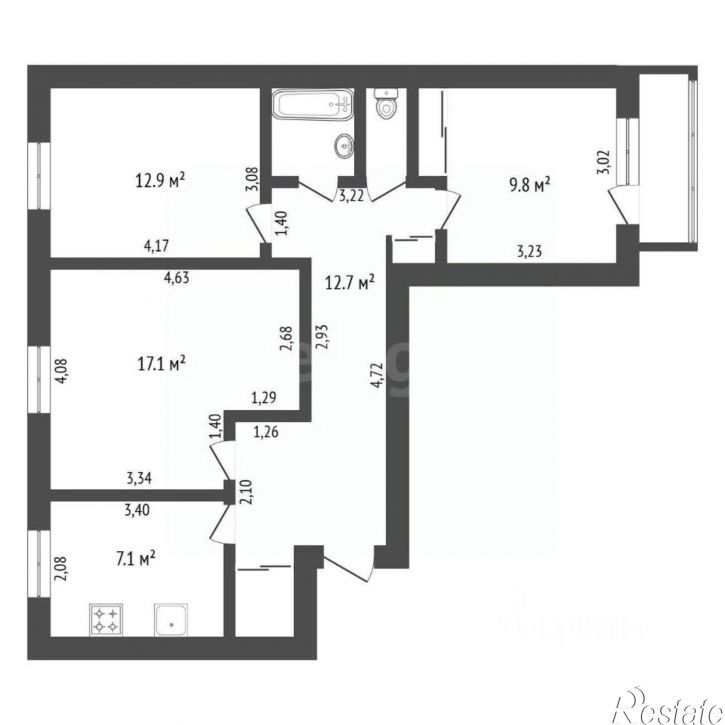 3-комн квартира ул Фрунзе, 49,  д. 49