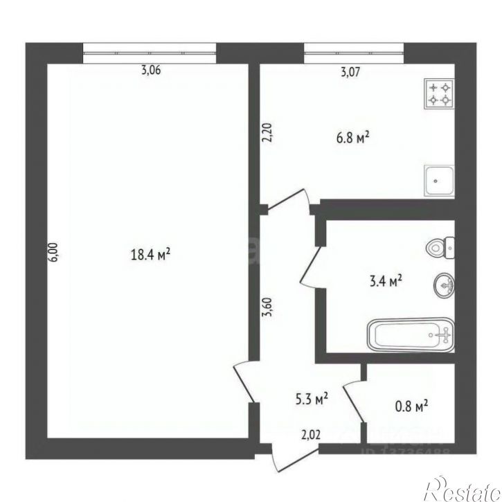 1-комн квартира улица Мухина, 89,  д. 89