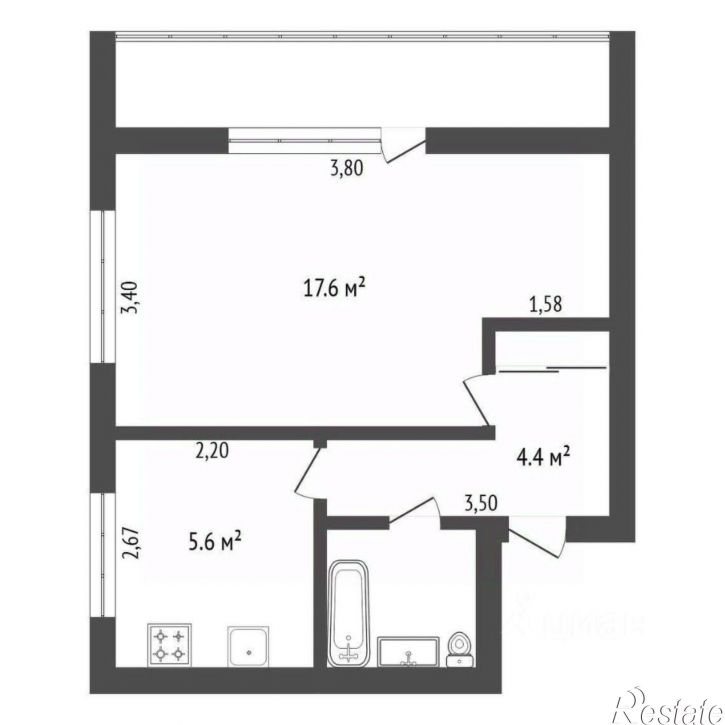 1-комн квартира Студенческая улица, 25,  д. 25