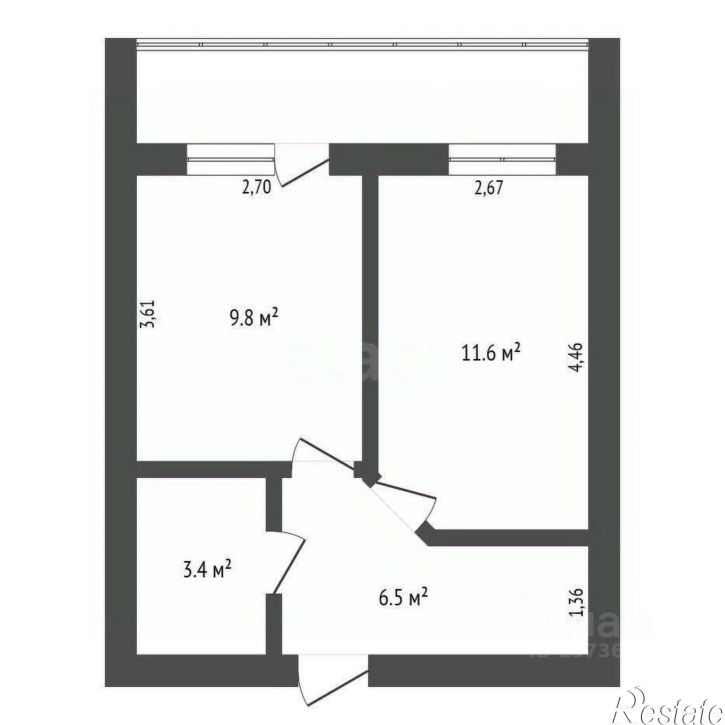 1-комн квартира Игнатьевское шоссе, 25/14,  д. 25/14