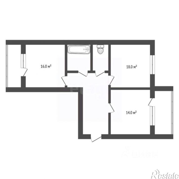 2-комн квартира улица Строителей, 79/3,  д. 79/3