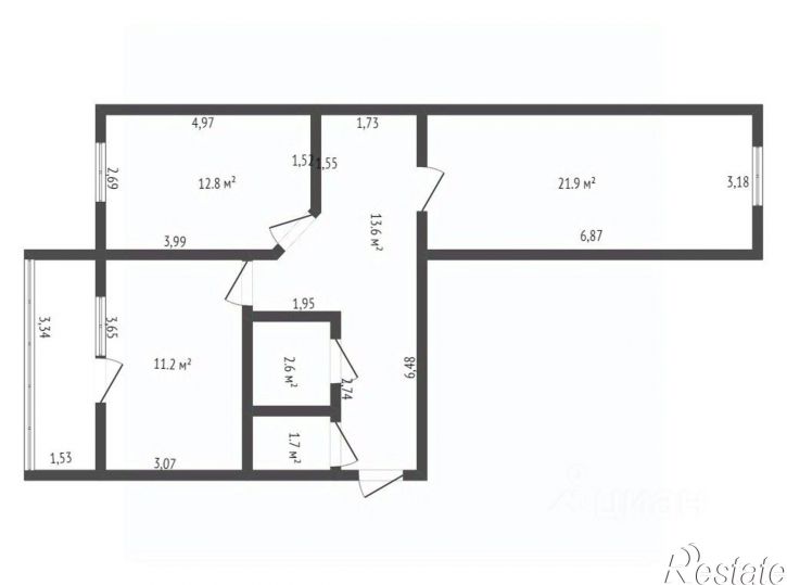 2-комн квартира Свободная улица, 135,  д. 135