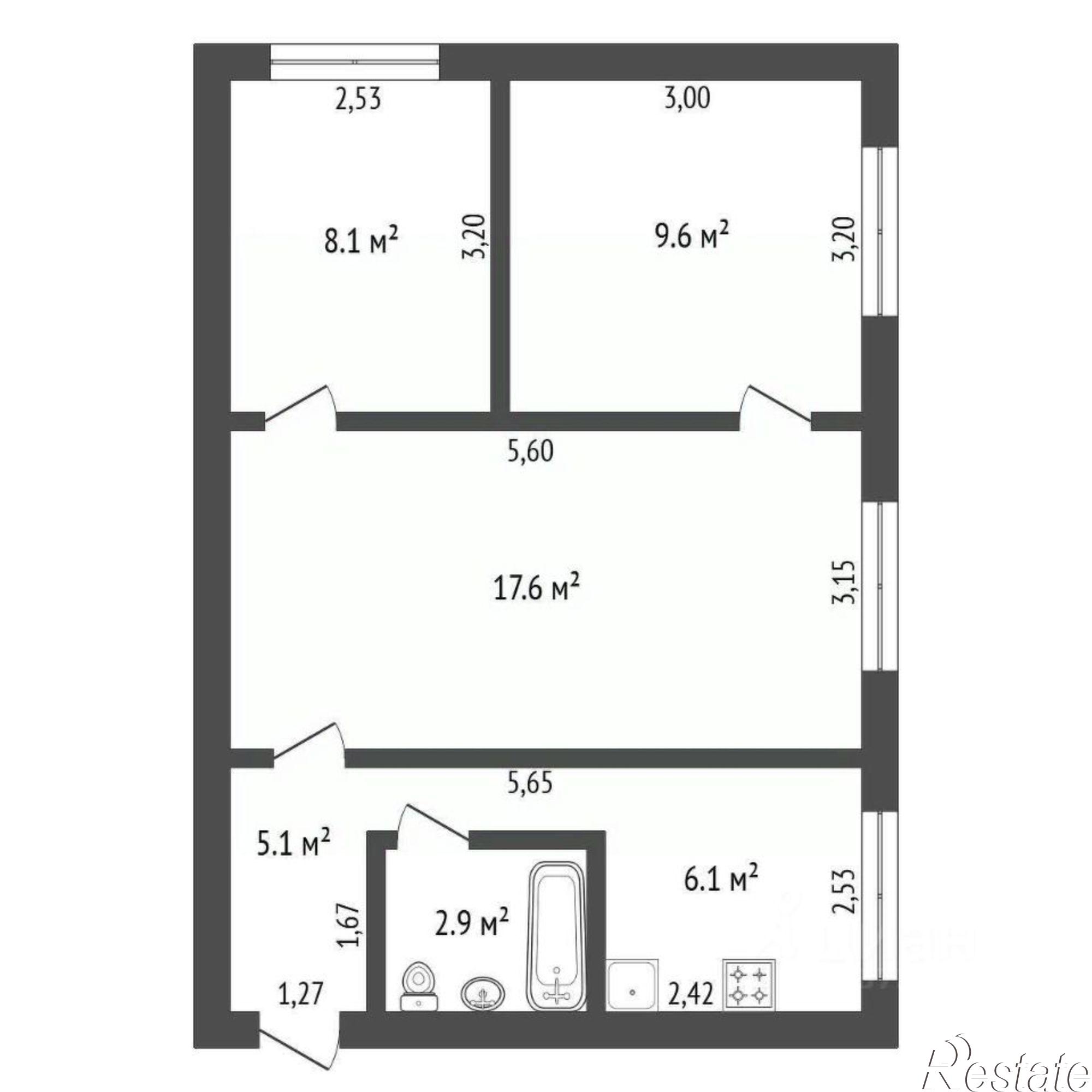 Купить квартиру за 5 600 000 рублей на Пролетарская улица, 72
